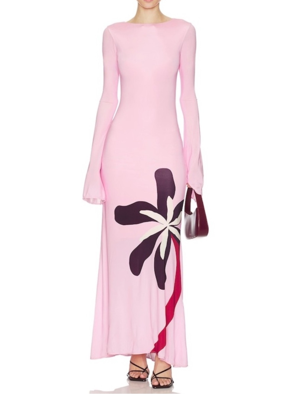 Cala de la Cruz Amay pink floral maxi dress - Picture 5 of 8